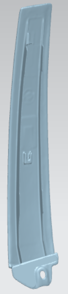 Rear scan view showing the captured trim geometry